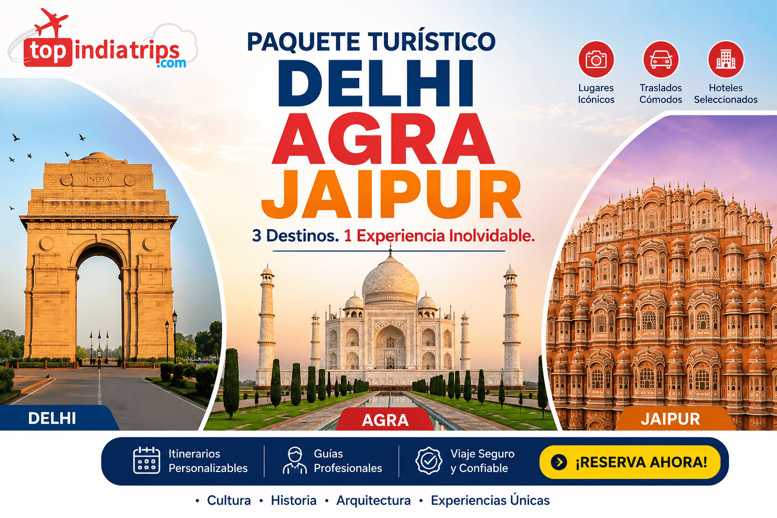 Paquete Turístico Delhi Agra Jaipur – Tour Triángulo Dorado India